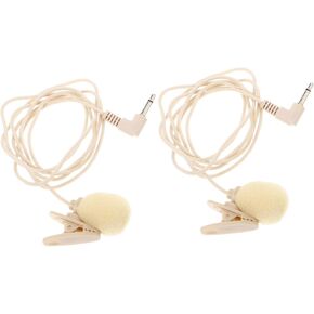 Kisangel Lavalier Microphone Clip Small Portable Mini Wired for Vlogging Recording 3.5mm Jack