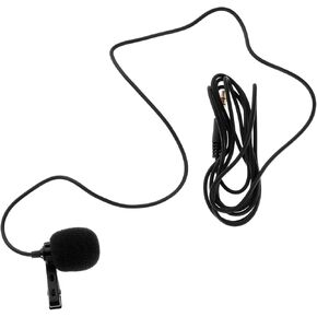 Kisangel 1 Set Lapel Microphone Omnidirectional Condenser Mic for Smartphones Computers Cameras Noise Reduction Clip Recording Mic for Vlogs and Interviews