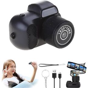 Zoomu Mini Camera Keychain, 1080p HD Micro Camcorder with Screen, LED Flash, 8 Creative Filters, Pocket‑Size Photo, Video Recorder for Travel, Study, Everyday Moments (Memory Card16G)