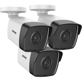 ANNKE C500 3 Pack 5MP PoE Security Bullet Camera w/Audio,100ft EXIR 2.0 Color Night Vision, Built-in Mic, H.265+ Internet IP Camera, Digital WDR, IP67 Weatherproof, Smart Motion Alerts