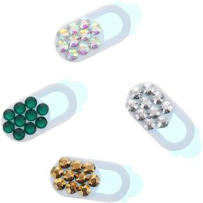 4pcs Rhinestone Webcam Cover Slide Privacy Protectors for Laptop Desktop Smartphone Easy Installation Lightweight and Compact Stylish Decor for Home Office