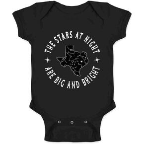Pop Threads Texas Stars at Night are Big and Bright Song Baby Toddler Kids Girl Boy T-Shirt