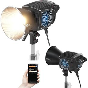 ZHIYUN Molus B300 300WCOB LED Video Light 2700K-6500K, APP Control, Built in 13 Scene Effects Bowens Mount Silent Continuous Output Lighting