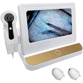 Skin Diagnosis Hair Analyzer, Skin Hair Analyze, Supports Freeze Frame Image, Hair Follicle Detector, Oil Content Tester for Hair Loss/Moisture/Flexibility/Oil Content
