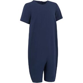 SpecialKids.Company Kids Adaptive Zip Back Jumpsuit, Short Sleeve Short Leg | Special needs jumpsuit for kids and teens, back zip closure, anti strip double button lock, tag free, sensory friendly in Saudi Arabia