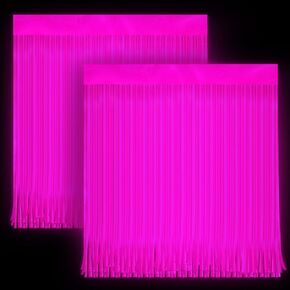 4 Pack Glow in the Dark Sturtains Party Supplies 6.6 × 3.3 قدم متوهجة بهرج الستائر FOIL FOIL