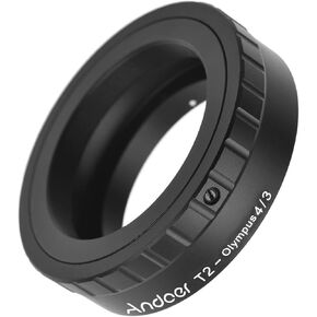 Andoer Ring Lens Mount Adapter Replacement T/T2 Mount Lens Adapter for Olympus RS Micro Cameras with 4/3 Mount
