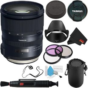 6Ave Tamron SP 24-70mm f/2.8 Di VC USD G2 Lens Canon EF (International Model) + 82mm 3 Piece Filter Kit + Deluxe Lens Pouch + Deluxe Cleaning Kit + Lens Cap Keeper + Lens Pen Cleaner Bundle