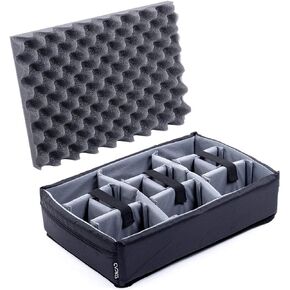CVPKG Grey padded divider set to fit Pelican 1500. Dividers and lid foam.