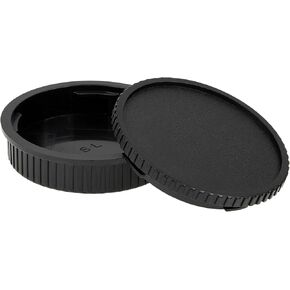 Fotodiox Pro Replacement Camera Body & Rear Lens Cap Set - Compatible with All L-Mount Alliance Compatible Mirrorless Cameras & Lenses