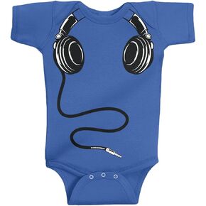Threadrock Baby Boys' Headphones Infant Bodysuit