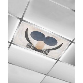 2 Pack Fluorescent Light Cover for Ceiling Lights, Navy Blue Black Abstract Art Magnetic Classroom Light Filters 4x2 Feet, Modern Aesthetic Geometric Ceiling Shade Panel for Office in Saudi Arabia