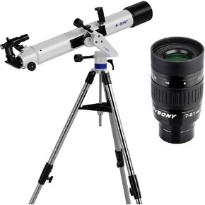 SV135 Zoom Eyepiece, Zoom 7 to 21mm Bundle with SV520 Telescope for Adults High Powered, 90mm Aperture 800mm Focal Length Refractor with AZ Mount, Eyepiece, Barlow Lens, Telescope Kit for Beginners