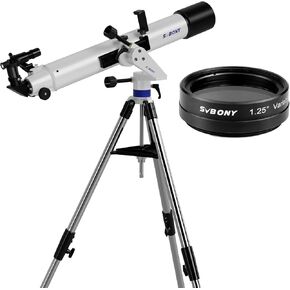 Variable Polarizing Filter Bundle with SV520 Telescope for Adults High Powered, 90mm Aperture 800mm Focal Length Refractor with AZ Mount, Eyepiece, Barlow Lens, Telescope Kit for Beginners