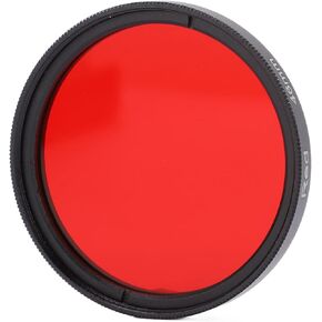 Full Red Lens Filter, Optical Glass Filter for Camera Lens, Compatible with (46mm)