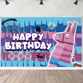 Video Game Birthday Backdrop Party Decorations, Gaming Happy Birthday Backdrop Banner Photography Background Photo Booth Props for Boys Game Birthday Party Decor Supplies Favors 70.8 X 43.3 Inch