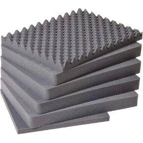 Pelican Color Case Pelican 1620 Complete Pluck Foam Set. 6 Piece Replacement Foam Set - Includes 4 Middle Pluck Pieces., Grey, 1620-Pluck-6