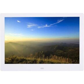 12-Inch Digital Photo Frame HD Wide-Screen Display, Music, Video, Clock Calendar, Remote Control, USB/SD Support