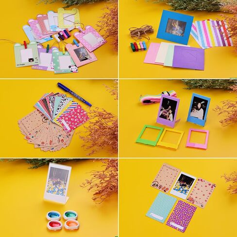 Andoer Instant Camera Accessories Kit Bundle Kit Presenting for Fujifilm Instax Mini 12 with camera bag/camera but strap/photo clips/photo frame/stickers/pen and more ، purple in Saudi Arabia