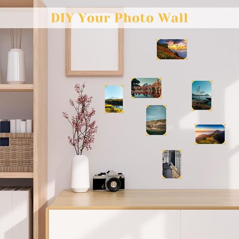 10 Sheets Photo Corner Stickers, Photo Corner Self-Adhesive, Photos Corners for Scrapbooking, Protectors for Photos Albums, DIY Scrapbook Stickers, Memory Books, Diary, 240 Count in Saudi Arabia