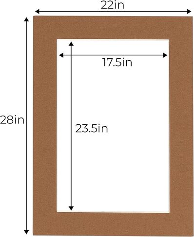 CountryArtHouse Navy Blue Acid Free 22x28 Picture Frame Mats with White Core Bevel Cut for 18x24 Pictures - Fits 22x28 Frame - One Mat - with Bag & Backing in Kuwait