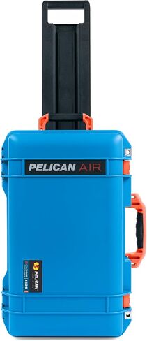 Pelican Air 1535 Carry-on Case by ColorCase - Electric Blue - Medium Size Waterproof Case with Gray Padded Microfiber Dividers & Mesh Lid Organizer - Blue Handles & Latches in Saudi Arabia