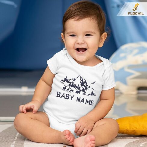 Flochil Custom Baby Onesie ، Onesie الشخصي للمولود الجديد ، والأطفال ، وأفضل هدية للبنين ، وحيدة الولادة in Kuwait