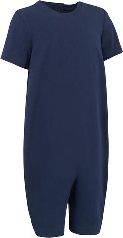 SpecialKids.Company Kids Adaptive Zip Back Jumpsuit, Short Sleeve Short Leg | Special needs jumpsuit for kids and teens, back zip closure, anti strip double button lock, tag free, sensory friendly in Saudi Arabia
