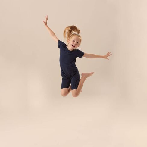 SpecialKids.Company Kids Adaptive Zip Back Jumpsuit, Short Sleeve Short Leg | Special needs jumpsuit for kids and teens, back zip closure, anti strip double button lock, tag free, sensory friendly in Saudi Arabia