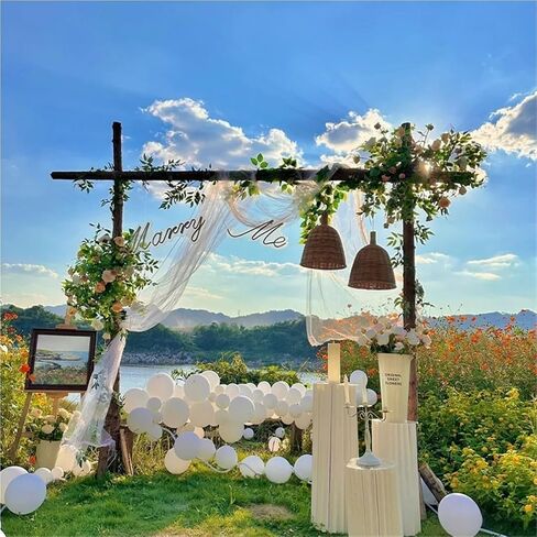Xuanning Store Square Wedding Arch, Wooden Arch, Outdoor Grass Wedding Arrangement Rack, Wedding Photo Arch Flower Rack(2.2x2.2m) in Saudi Arabia