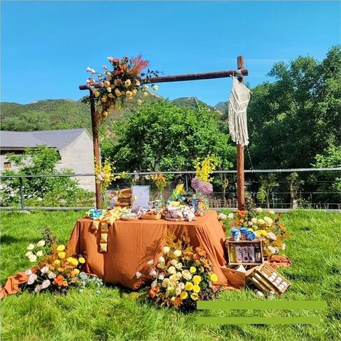 Xuanning Store Square Wedding Arch, Wooden Arch, Outdoor Grass Wedding Arrangement Rack, Wedding Photo Arch Flower Rack(2.2x2.2m) in Saudi Arabia