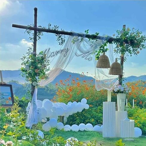 Xuanning Store Square Wedding Arch, Wooden Arch, Outdoor Grass Wedding Arrangement Rack, Wedding Photo Arch Flower Rack(2.2x2.2m) in Saudi Arabia