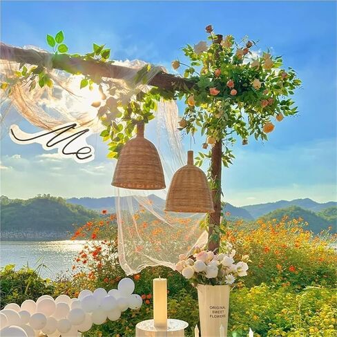 Xuanning Store Square Wedding Arch, Wooden Arch, Outdoor Grass Wedding Arrangement Rack, Wedding Photo Arch Flower Rack(2.2x2.2m) in Saudi Arabia