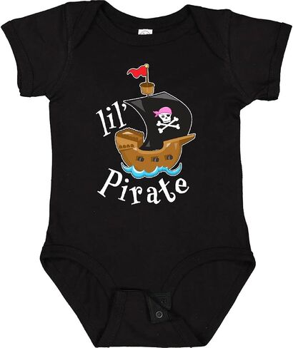 inktastic Lil' Pirate Pirate Ship, Pink Bandana Baby Bodysuit in Saudi Arabia