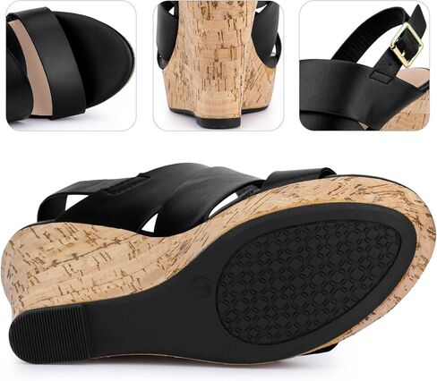 Perphy Open Toe Platform Wedge Sandals للنساء in Kuwait