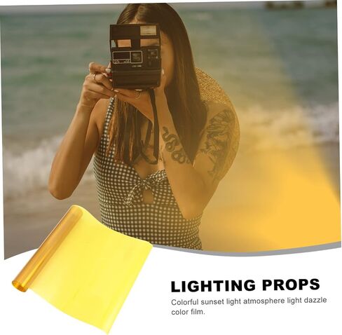 2pcs Yellow Lighting Gels for Camera Yellow Corrector Filter Film for Tint Light Filter in Saudi Arabia