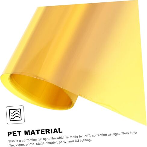 2pcs Yellow Lighting Gels for Camera Yellow Corrector Filter Film for Tint Light Filter in Saudi Arabia