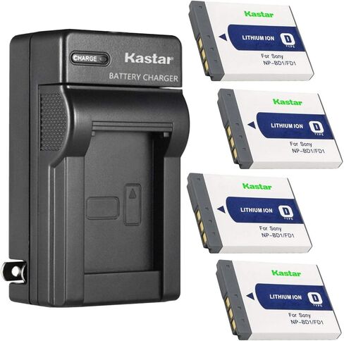 Kastar AC Wall Battery Charger Replacement for Sony NP-BD1 Battery, Sony BC-CSD BC-CS3 Charger, Sony Cyber-Shot DSC-T300, Cyber-Shot DSC-T500, Cyber-Shot DSC-T700, Cyber-Shot DSC-T900 Cameras in Kuwait