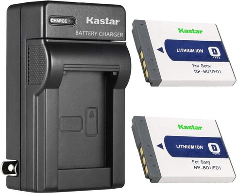 Kastar AC Wall Battery Charger Replacement for Sony NP-BD1 Battery, Sony BC-CSD BC-CS3 Charger, Sony Cyber-Shot DSC-T300, Cyber-Shot DSC-T500, Cyber-Shot DSC-T700, Cyber-Shot DSC-T900 Cameras in Kuwait