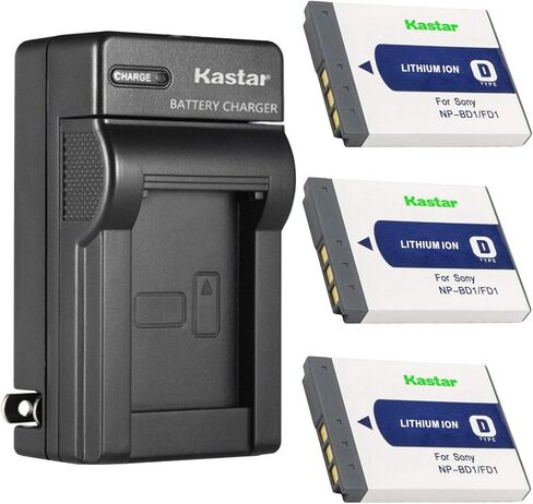 Kastar AC Wall Battery Charger Replacement for Sony NP-BD1 Battery, Sony BC-CSD BC-CS3 Charger, Sony Cyber-Shot DSC-T300, Cyber-Shot DSC-T500, Cyber-Shot DSC-T700, Cyber-Shot DSC-T900 Cameras in Kuwait