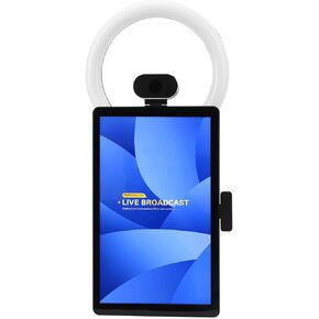Live Streaming Display, 8GB + 128GB Tabletop for Beauty Talent, Virtual Background with Green Screen Keying, Teleprompter, Live Stream Equip for Tiktok (US Plug)