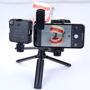 Dental Handpiece Fill Light, Camera Video Light Led Video Light Studio Lighting Kit, Lighting Brightness Adjustment, USB Charging for Home Salon Dental Photography Aid