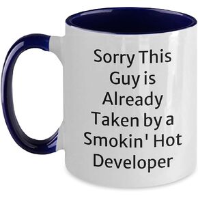 Developer Gifts from Friends for Smokin' Hot Developer Christmas Two Tone Coffee Mug