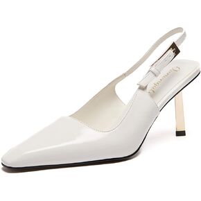 Womens Square Toe Stiletto Sandals Slingback Dressy Heels for Evening Parties Weddings Prom Shoes