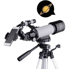 National Geographic Astronomical Telescope HD Monoculars Portable 70MM Refractor for Beginners And Children Smart Phone Adapter with Adjustable Tripod Moon Filter Finder And Carrying Bag Nice family