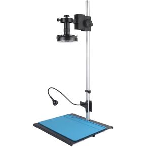 48MP 4K USB HDMI Digital Video Monocular Microscope Camera Continus Zoom 130X 200X C-Mount Lens for Soldering Phone Repair Tools(E 130X Set)