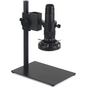 48MP 4K 2K HDMI USB Digital Video Microscope Camera Industrial Monocular 180X Zoom C-Mount Lens Compatible with PCB Phone Repair Soldering(D Set)