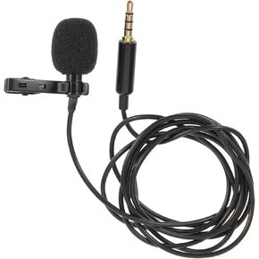 Lav Mic for Small Microphone for Phone Recording High Sensitivity Lapel Clip-on Microphone for Vlogging Condenser Recording Mic 3.5mm