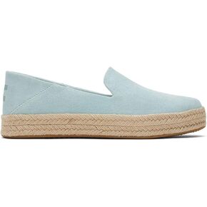 TOMS Womens Carolina Suede Espadrille Slip On Flats Casual - Blue
