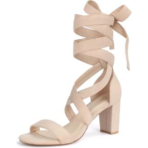 Carcuume Lace Up Heels 3 Int Cheels ، Elly-CC